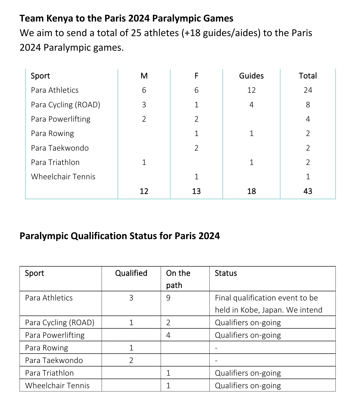 You are currently viewing 25 Athletes to represent Kenya in the Paris Paralympic Games 2024